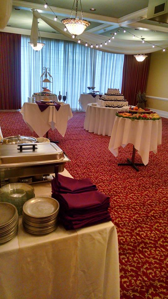 Appetizer stations at Stearns Hotel
